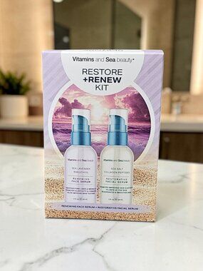Vitamins and Sea Beauty Restore Renew Kit Two Restorative Face Serums